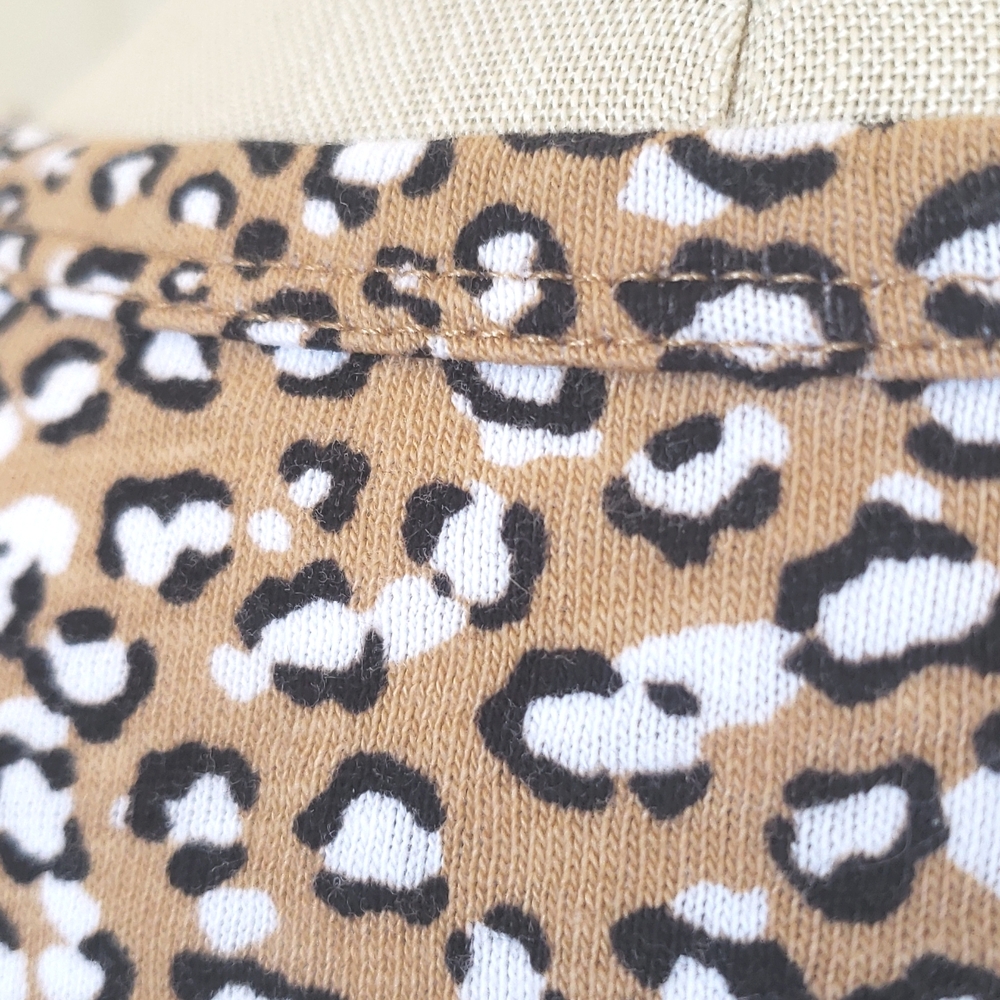 J. CREW Animal Print Studio T Shirt Short Sleeve Leopard Cheetah | SMALL - Picture 10 of 11